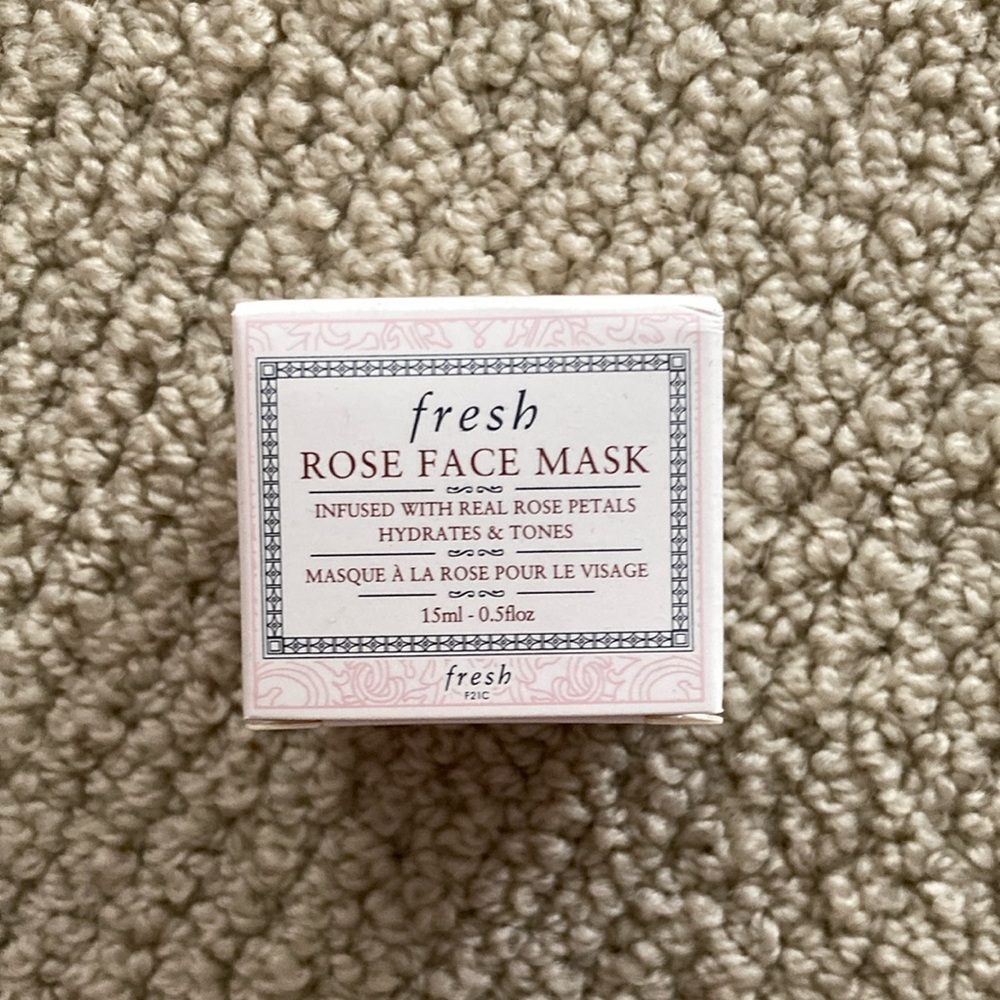 Fresh Cosmetics Rose Face Mask Travel Size 0.5 fl oz Hydrating NIB